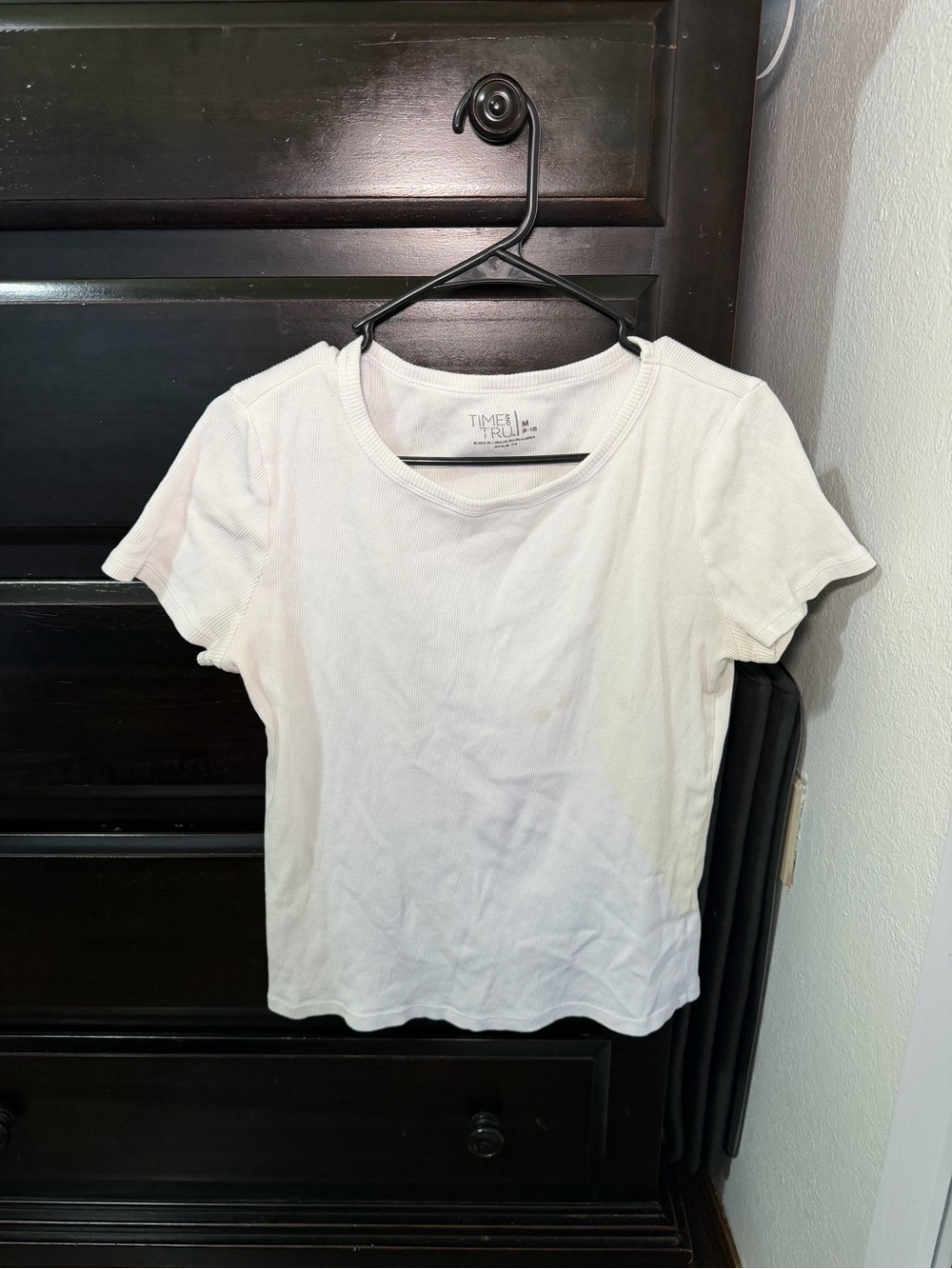 Time and tru Plain White T shirt M